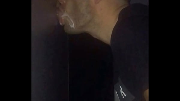 Having Fun In Glory Hole Anonymous guy sucking my dick and me sucking his big dick and taking huge cumshot